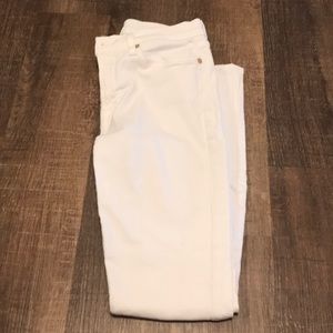 7 For all Mankind White Skinny Jeans